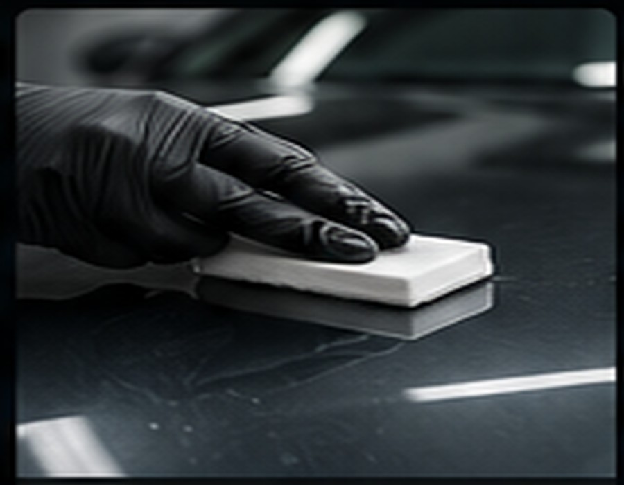 Applying wax to automotive paint